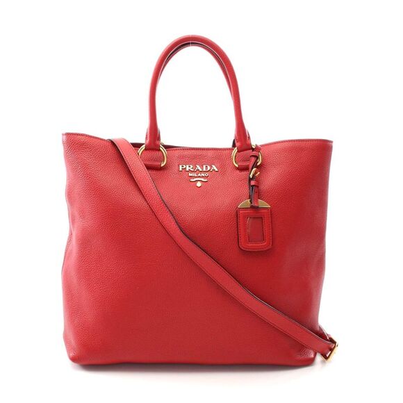 Prada VITELLO PHENIX Leather Tote Bag - Picture 1 of 9